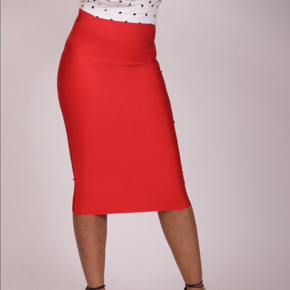 Bandage Pencil Skirt (color red) *Price is firm*